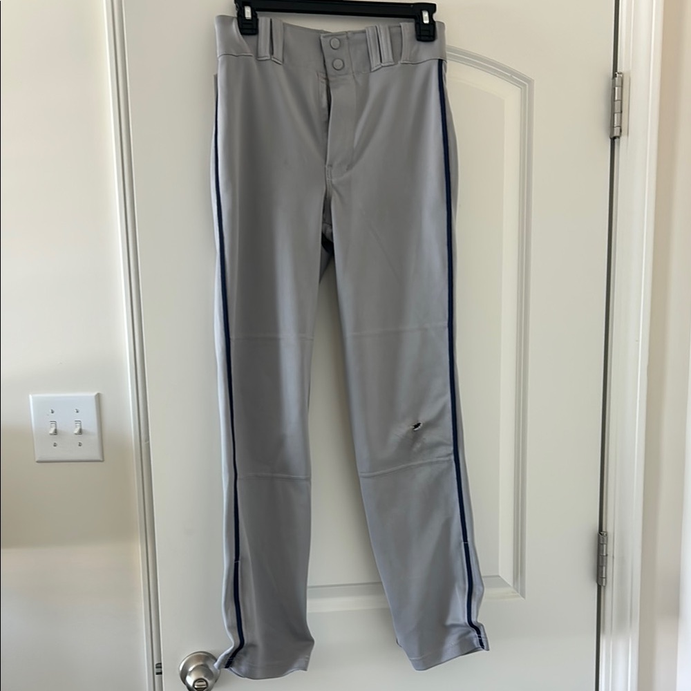 Champro youth large gray baseball pants with navy piping